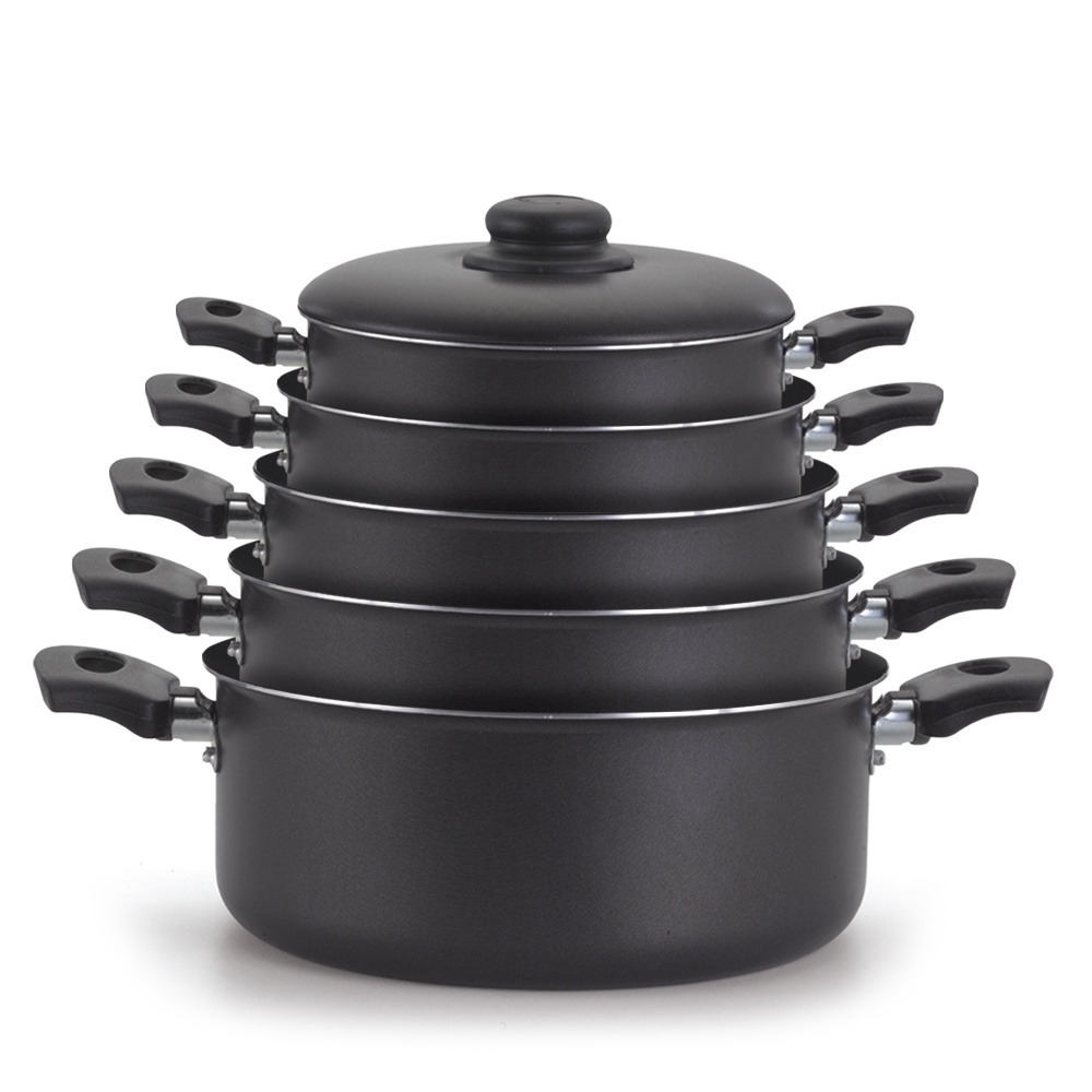 Conjunto de Panelas Caçarolas Antiaderente 16 a 24 Alumínio Nacional em Oferta na Shopee