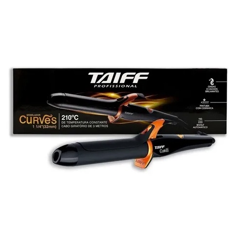 Modelador Cachos Profissional Taiff Curves 1 1/4 32mm Bivolt