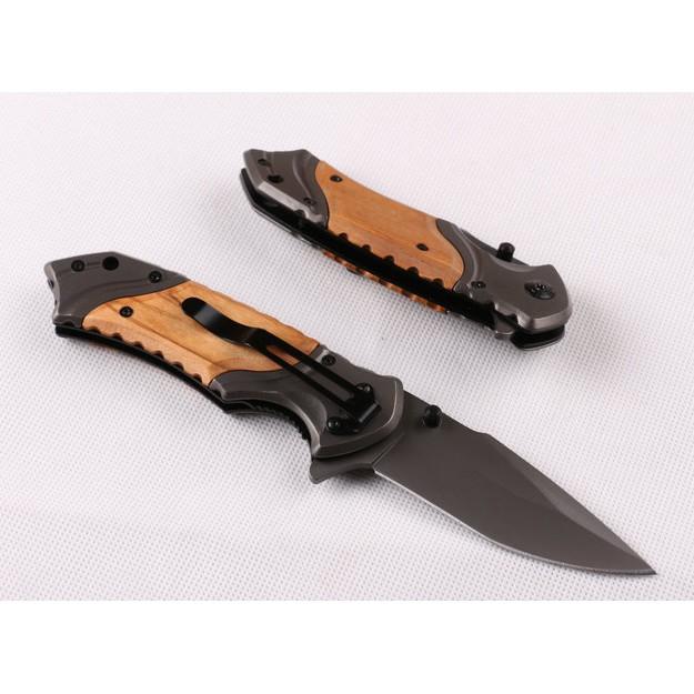 Canivete Ferramenta Camping Utilitária Cabo Madeira Manual X49 em Oferta na Shopee