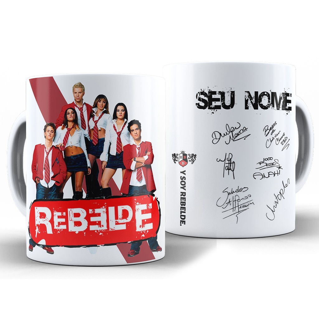 Caneca Rebelde Novela Rebeldes - Xícara Personalizada 325ML Porcelana Cerâmica em Oferta na Shopee