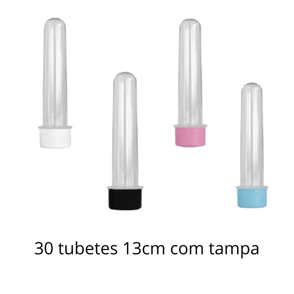 30 Tubete 13cm - Atacado - Tubo De Ensaio Festa Tubet