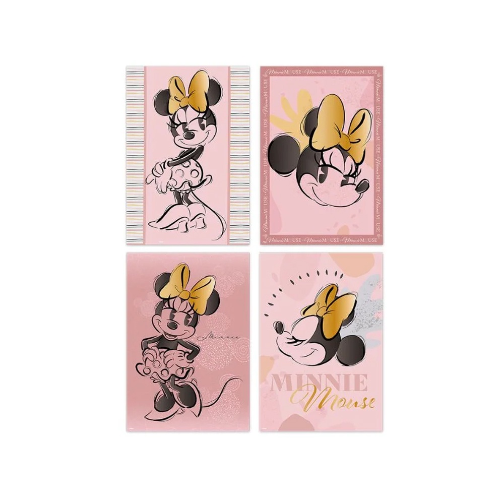 Cartaz Decorativo Festa Minnie Fãs - 04 unidades - Regina - Rizzo