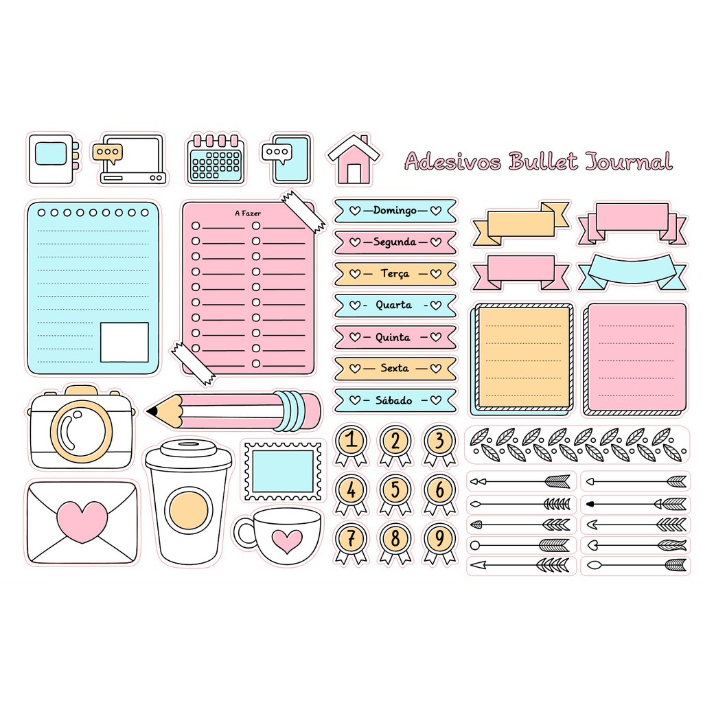 Adesivos Bullet Journal Shopee Brasil