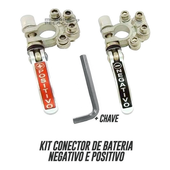 Terminal De Bateria C/engate Rapido Positivo E Negativo Par