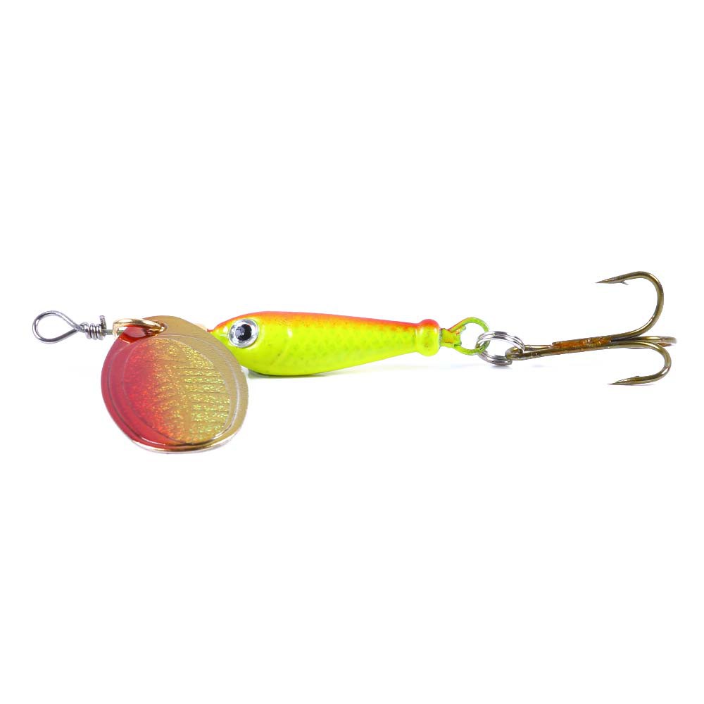 ZZB-lure Color : 1pcs B Fishing spinner bait 9g spoon lure metal baits treble hook isca artificial fish wobbler feeder carp spinnerbait 