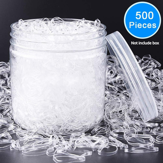 200 / 500pcs Xuxinha De Cabelo Elástica Transparente Para Meninas / Meninas em Oferta na Shopee