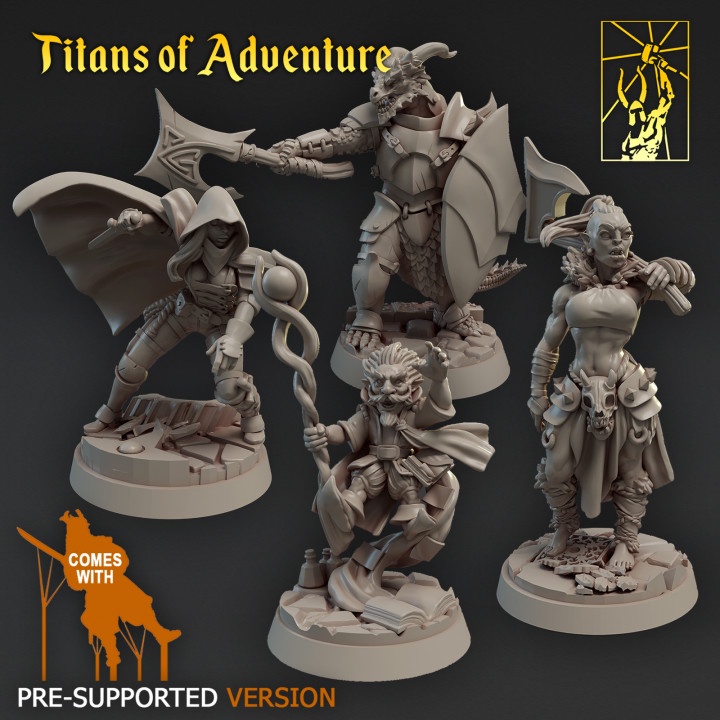 MINIATURAS RPG- Tabuleiro - Dungeons & Dragons Coleção-  Titan Forge - Titan Adventures PACK 1 -