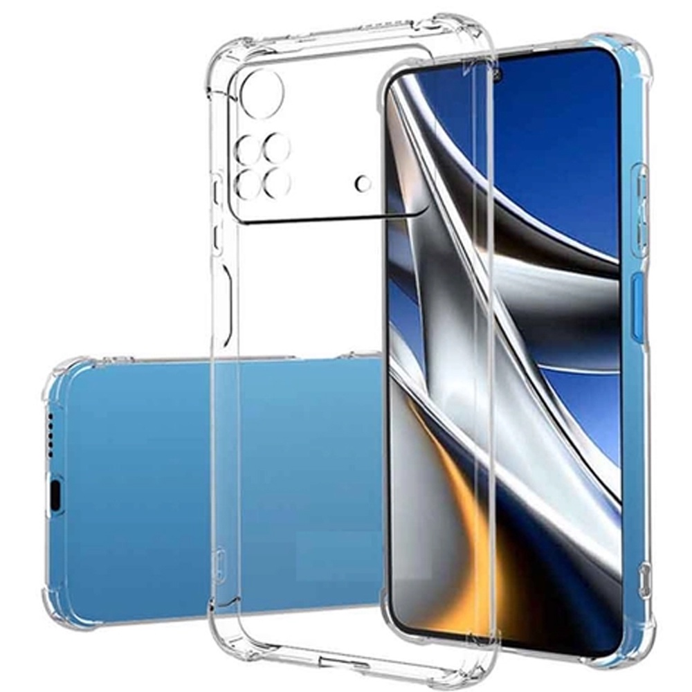 Capa Borda Premium Silicone Transparente para POCO X4 PRO 5G