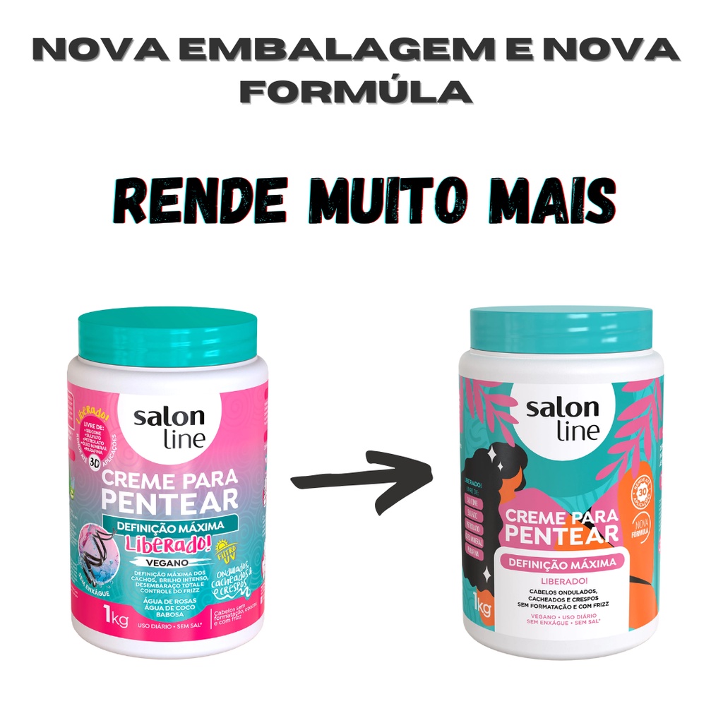 Creme Para Pentear Salon Line Definicao Maxima 1kg Cabelo Cacheado E Outros Brinde Shopee Brasil