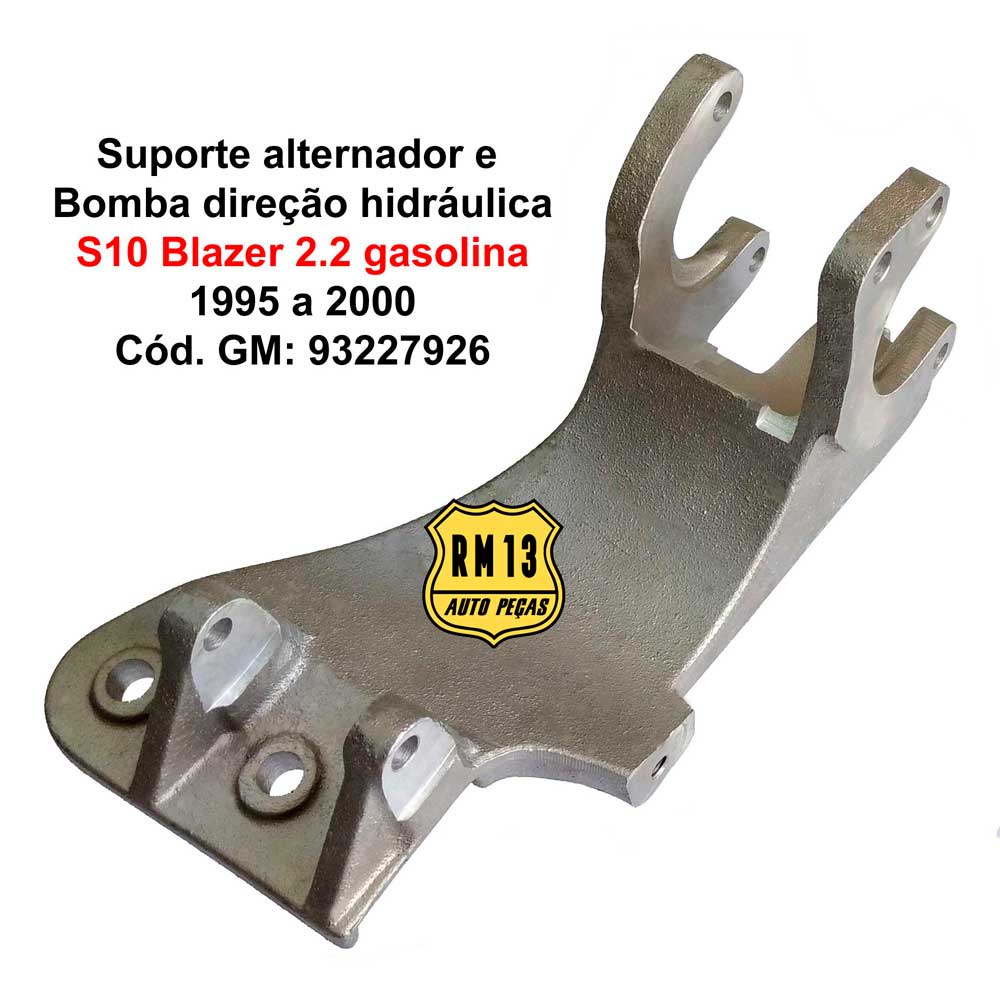 Suporte Alternador Bomba Direção Hidráulica S10 Blazer 2.2 1995 A 2000 93227926