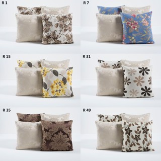 Kit 4/5 Capas De Almofada 40x40 Decorativa Jacquard/suede  Palha Claro em Oferta na Shopee