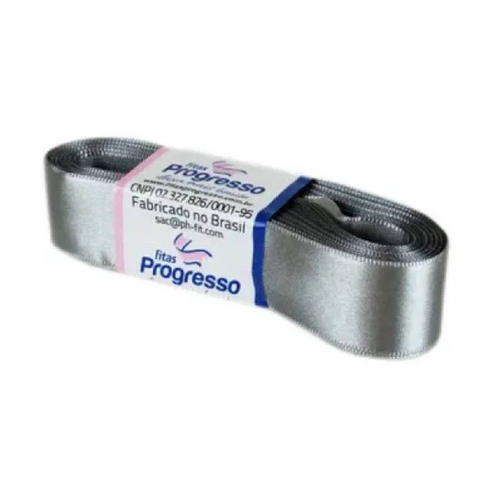 Fita de Cetim Progresso 22mm nº5 - 10m Cor 1222 Cinza - 1un