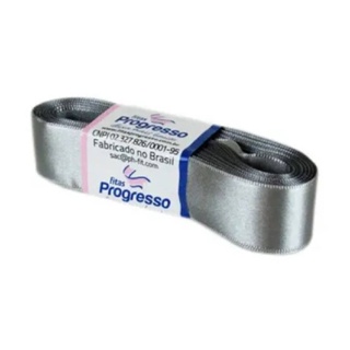 Fita de Cetim Progresso 22mm nº5 - 10m Cor 1222 Cinza - 1un em Oferta na Shopee