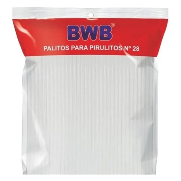 Palito para Pirulito Grande Branco com 500 un. BWB em Oferta na Shopee