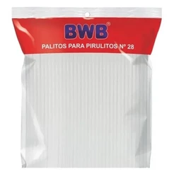 Palito para Pirulito Grande Branco com 500 un. BWB