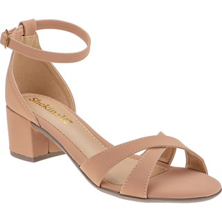 Sandália Feminina Saltinho  Salto Baixo Quadrado Shekinah Confortável Nobuck Festa Social Shekinah X em Oferta na Shopee