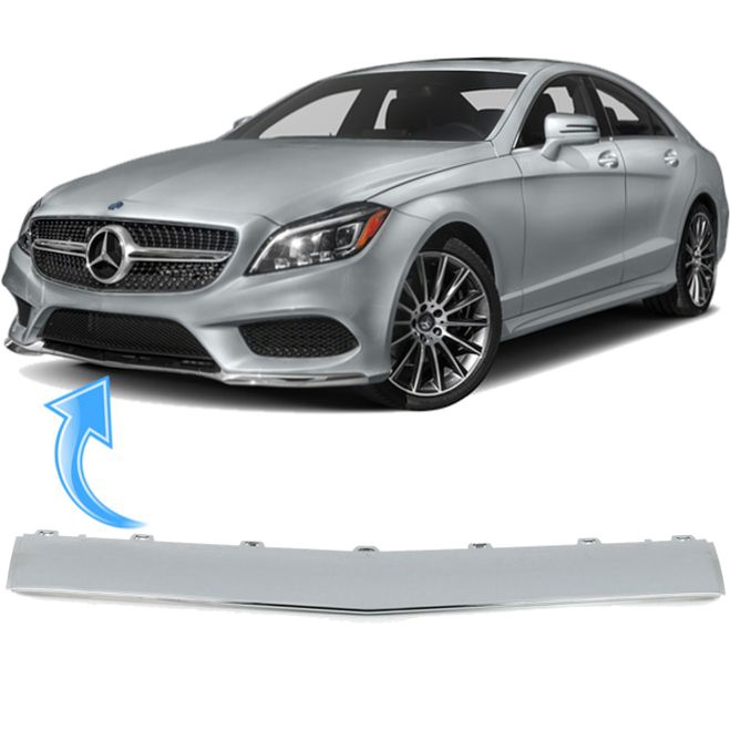 Friso Parachoque Dianteiro Mercedes Cls400 Cls500 de 2015 À 2018 Cromado - Central
