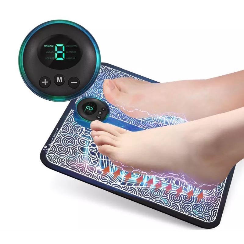 Massageador eletrico ems para os pes, esteira de massagem
