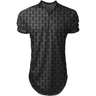 camisa blusa polo longline longa estampada havana - top