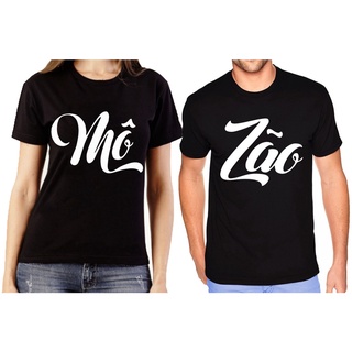 Kit 2 Camisetas Camiseta Casal Namorados Amigas Mozão Mo Zão Camisa Preto