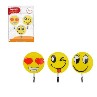 Ganchos Adesivos Para Parede Gancho Emoji Autoadesivo De Parede Super Fixação Ideal Para Toalhas Bolsas em Oferta na Shopee