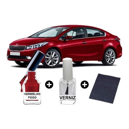 Tinta Tira Risco Automotiva Cerato Vermelho Fogo 2021 2020
