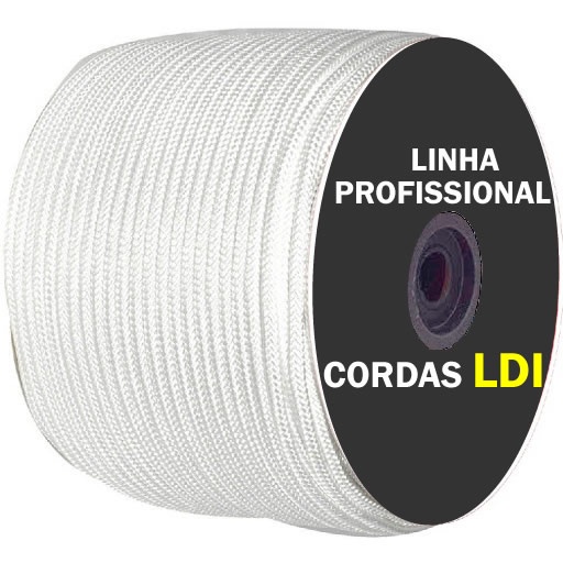 Corda Branca PP Amarrações Lonas Capas 12mm 140 Metros