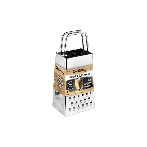 Mini Ralador Para Noz Moscada 4 Faces Inox 8 cm Ref. SL0228 - Original Line em Oferta na Shopee