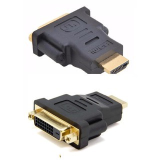 Adaptador DVI Fêmea x HDMI Macho Plugs Dourados Gold Compatível HDMI Versões 1.2 1.3 e 1.4 4K 3D Full HD HDMI 19 pinos M