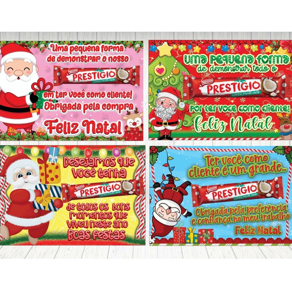 Kit 20 Cartão De Natal Para Clientes - Mimos Para Clientes - Lembrancinha  De Natal | Shopee Brasil