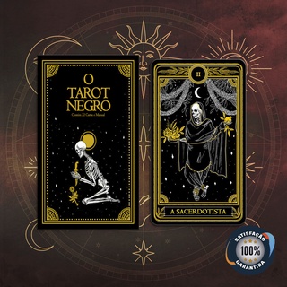 Baralho O Tarot Negro De Marselha Tarô 22 Cartas E Manual - Loja