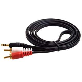 Cabo De Áudio Auxiliar P2 x 2 RCA Macho Estéreo 1,5 Metros Dourado Para TV Caixa De Som Celular em Oferta na Shopee