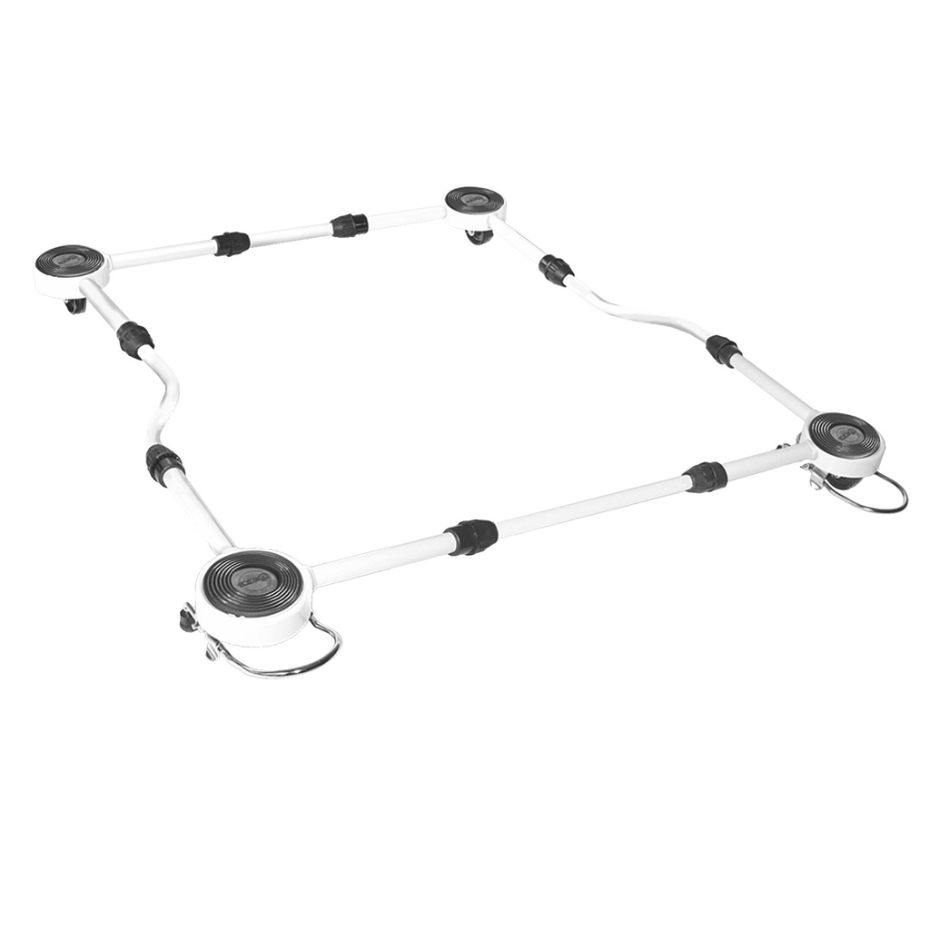 Suporte Carrinho Giratório com Rodinhas Para Geladeira, Freezer, Outros Gira-Fácil Adapt Quality Branco