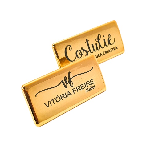 Etiqueta Personalizada Dourada 3.5×1.5 Cm 10 Unidade em Oferta na Shopee
