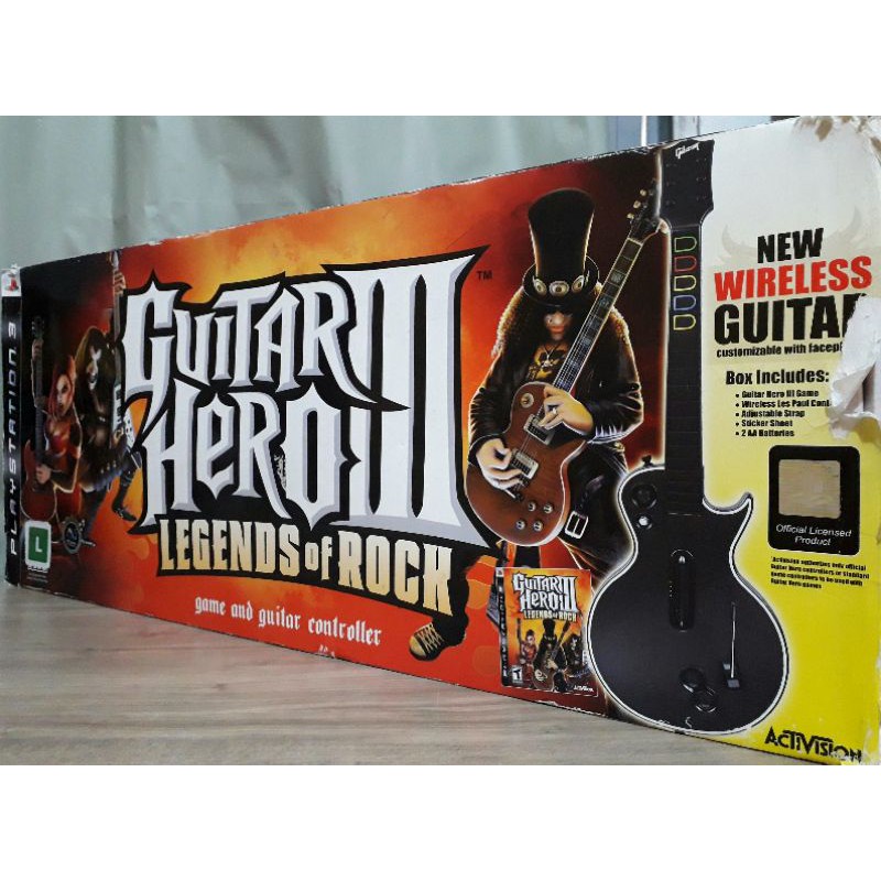 Guitarra original para Ps3, Guitar Hero 3 legends of rock completa na caixa + Jogo Guitar Hero