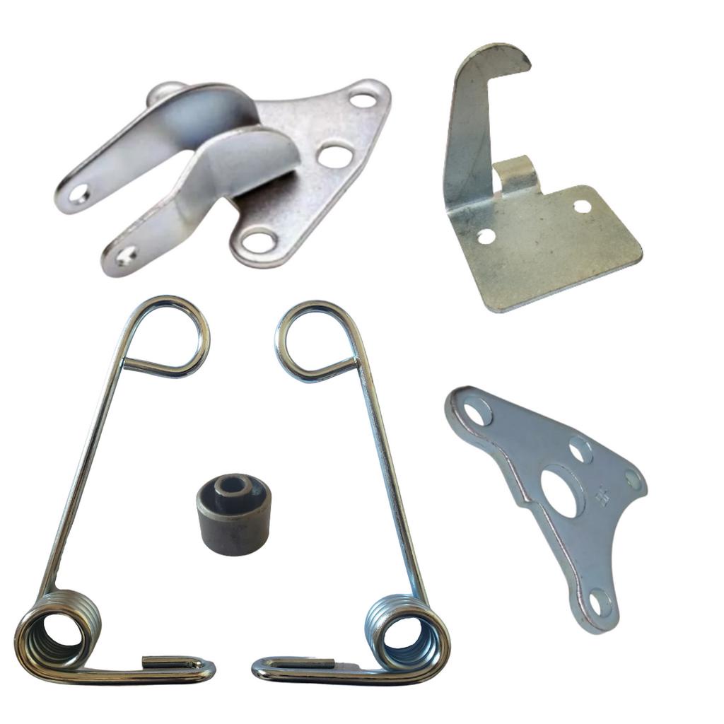 Kit Suportes Direito e Esquerdo, Gancho, Mola e Coxim / Flexibloco do Motor Mobilete Bikelete WMX