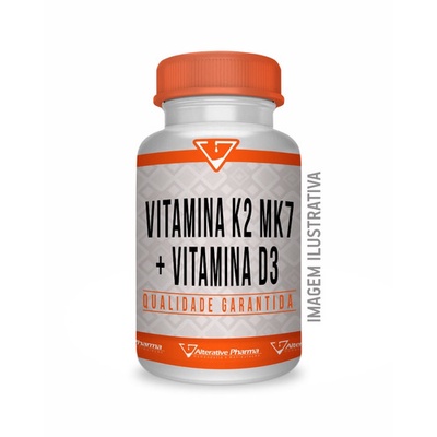 Vitamina K2 Mk7 100mcg e Vitamina D3 5000ui 60 Comprimidos