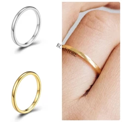 Anel Aliança Fino Fininho Masculino Feminino Em aço inox prata dourado não escurece alto qualidade