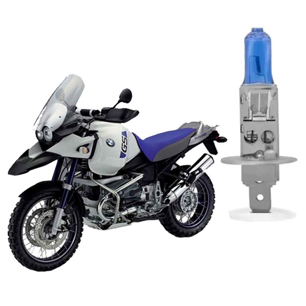 Lâmpada Halógena Super Branca H1 para Moto BMW R 1150 Gs 1999 2000 2001 2002 2003 2004