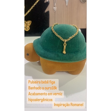 Pulseira com figa banhado inspiração Romanel