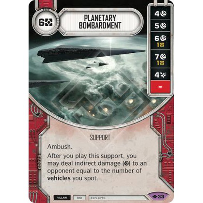 CF 33 - Bombardeiro Planetário - Star Wars Destiny