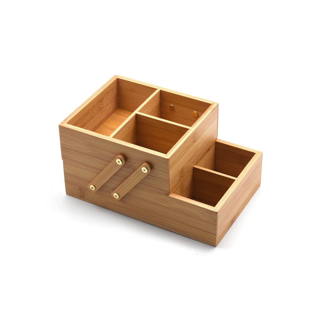 Caixa Organizadora Em Bambu 2 Andares - Oikos - Home & Living