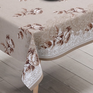 plastico termico toalha impermeavel finesse bege floral 1,95 x 1,35