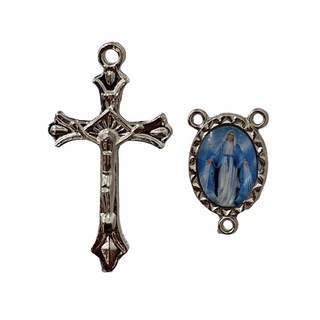 kit 10 crucifixos + 10 entremeios Resinados Nossa Senhora Das Graças em Oferta na Shopee