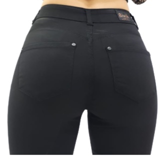 Calça Preta sarja bengaline bivik elástano feminina uniforme