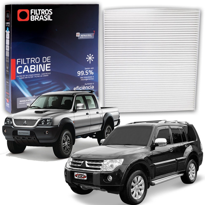 Filtro da Cabine Ar Condicionado Mitsubishi L200Turbo GL GLS Sport Pajero Pajerto em Oferta na Shopee