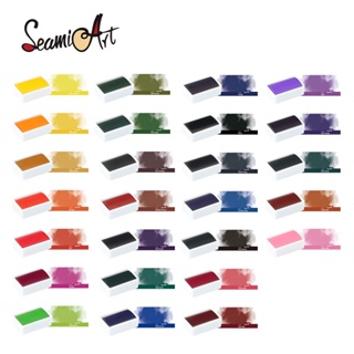 SeamiArt Novo Tinta De Aquarela Sólida De 32 Cores De Peça Única Completa em Oferta na Shopee