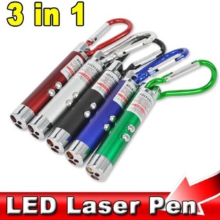 Laser 3 in 1 Com Lanterna Luz Negra e Chaveiro Portátil Gato
