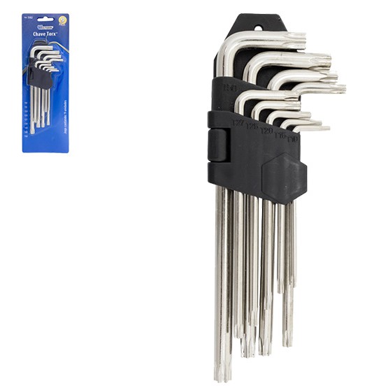 Jogo De Chaves Torx Cabo Furo Automotiva Profissional Tork Guia - Barato - Oferta