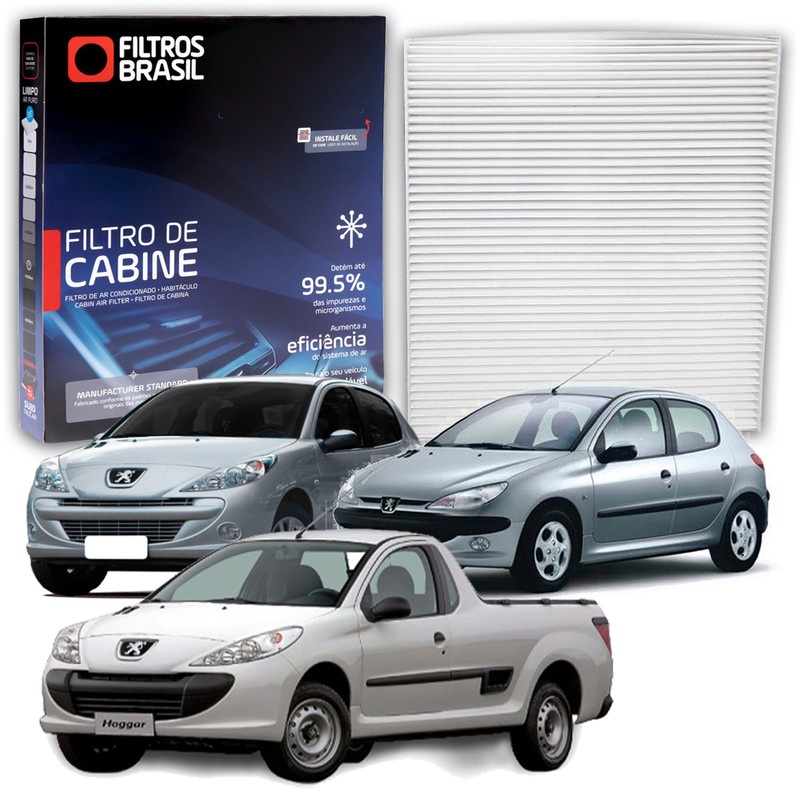 Filtro da Cabine Ar Condicionado PEUGEOT 206/ 207 Passion QuikSilver XS Hoggar Xline Scapade em Oferta na Shopee